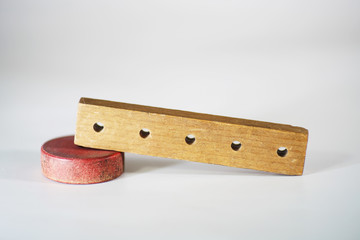 Timber made of wood belongs to an old toy for children technique Wooden 

