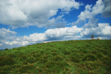 Турист под облаками