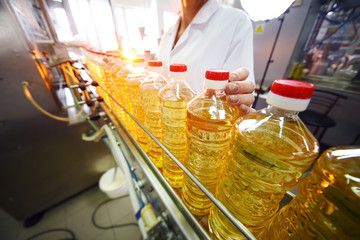 A factory for the production of sunflower oil.