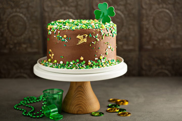 St Patricks day chocolate cake