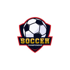 Obraz premium Football club bagde, soccer championship , Football tournament. Vector logo template