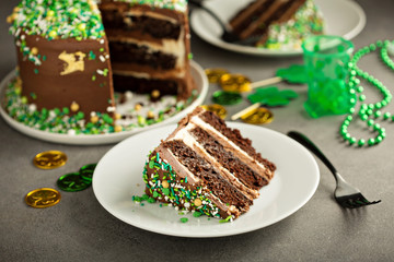 St Patricks day chocolate cake
