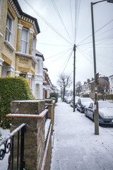 View of a Street in London in Winter