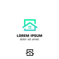 Home design, construction. Vector logo template