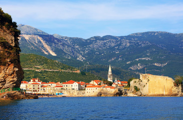 Fototapeta na wymiar Adriatic Sea coast at Budva, Montenegro, Europe