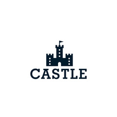 Castle icon. Vector logo template