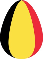 easter egg with Flag of Belgium-3D Waving Flag of belgium. Vector illustration