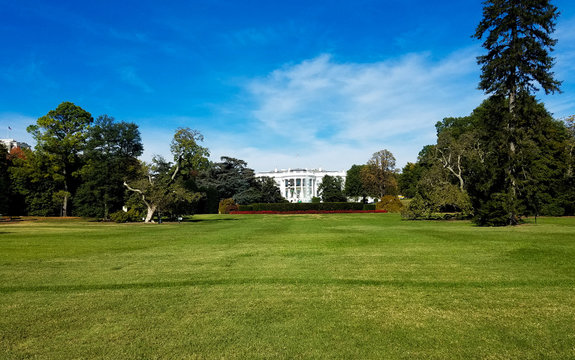 South lawn of the White House in Washington, DC