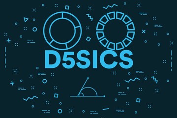 Obraz premium Conceptual business illustration with the words d5sics