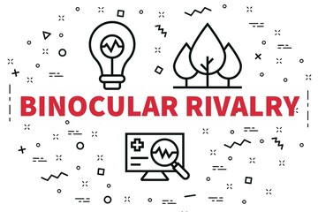 Conceptual business illustration with the words binocular rivalry