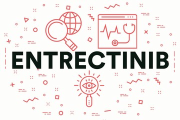 Conceptual business illustration with the words entrectinib