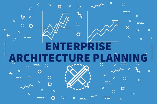 Conceptual Business Illustration With The Words Enterprise Architecture Planning