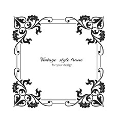 Vintage style oranate frame. Template for greeting, invitation, ..advertisement or  announcement.