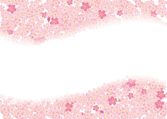 花札のイラスト 3月桜 桜に幕 日本のカードゲーム ベクターデータ 手描き フリーハンド Wall Mural Globeds