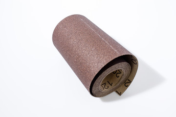 Sandpaper in a white background composition
