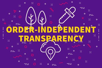 Fototapeta premium Conceptual business illustration with the words order-independent transparency
