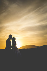 Fototapeta premium wedding sunstet