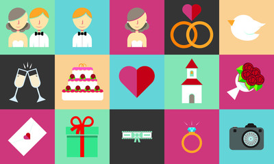 A set of wedding images