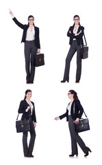 Young businesswoman in various poses