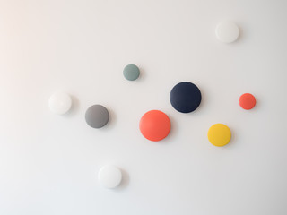 Wall art colorful spots teamwork connectivity