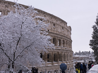 Schnee in Rom, das erste Mal seit vielen Jahren