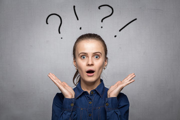 Surprised young woman