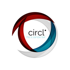 Clean professional colorful circle business icon
