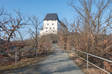 Fototapeta na wymiar Blick von Süden auf Schloss Burgk