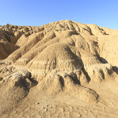 Landscape in Bardenas desert in Spain