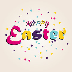 Happy Easter colorful lettering