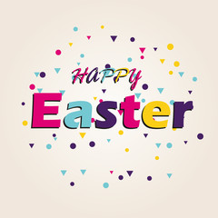Happy Easter colorful lettering