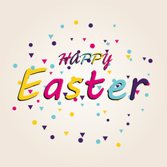 Happy Easter colorful lettering