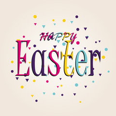 Happy Easter colorful lettering