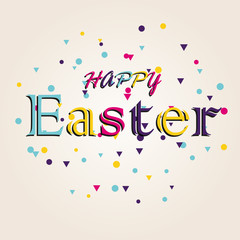 Happy Easter colorful lettering