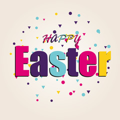 Happy Easter colorful lettering