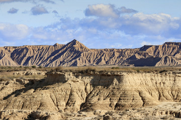 Landscape in Bardenas desert in Spain
