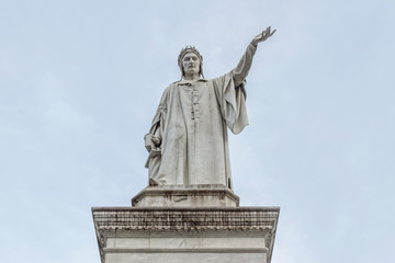 Fototapeta na wymiar Monument of Dante at Piazza Dante in Naples