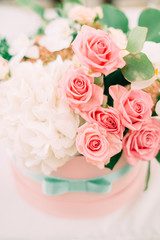 wedding decor of fresh flowers bouquet