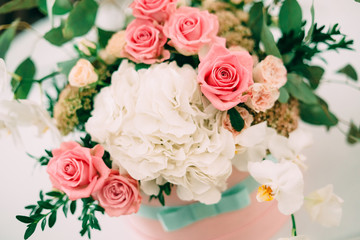 wedding decor of fresh flowers bouquet