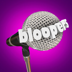 Bloopers Microphone Errors Mistakes Outtakes3d Illustration