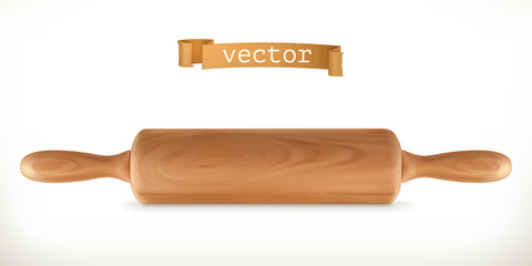 Rolling pin. 3d vector icon