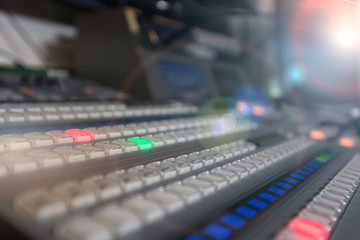 Broadcast studio video and audio switcher mixer