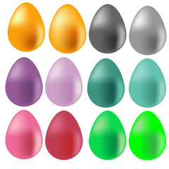 Set of color Easter eggs