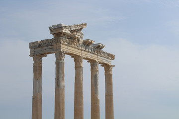ancient, tample, sky, roman, tourism