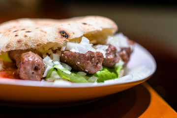 Close up of Serbian fast food