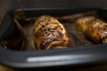 Pastry on baking plate 3