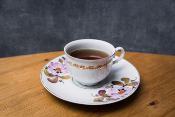 Black tea in retro cup 3