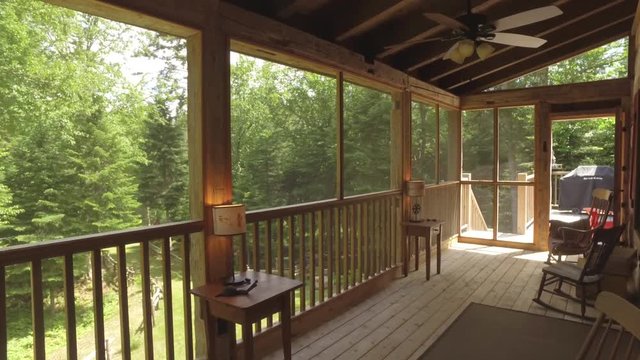 real estate cottage screened in porch 4k