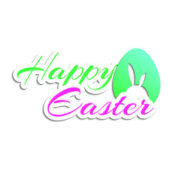 Happy Easter. Easter greeting card. Vector illustration.