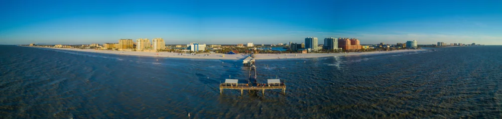 Store enrouleur occultant sans perçage Clearwater Beach, Floride Panorama aérien Clearwater Beach Pier en Floride